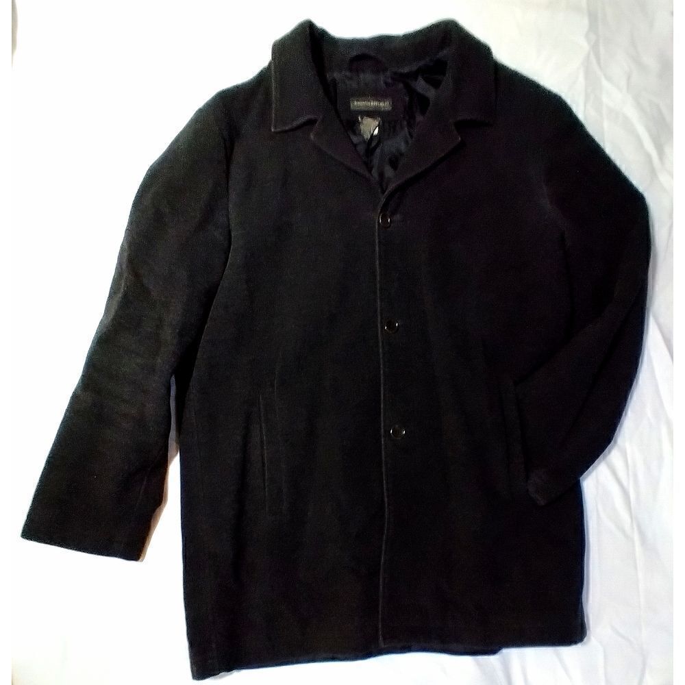 BANANA REPUBLIC MENS WOOL CASHMERE OVERCOAT PEACOAT GRAY SIZE XL